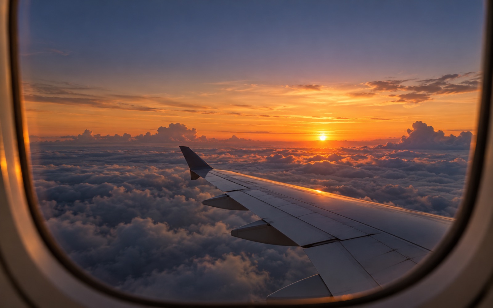The view from an airplane window